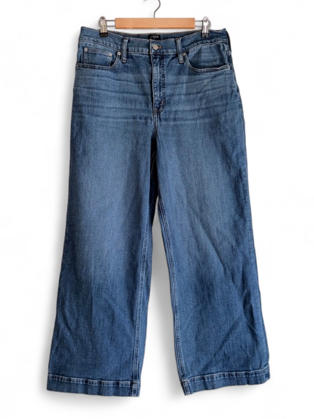 J. Crew Women's Classic Wide Leg Blue Jeans Size 31